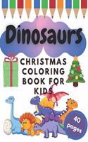 Dinosaurs Christmas Coloring Book for Kids