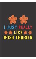 I Just Really Like Irish Terrier: Dog Training Logbook For Peoples Who Loves Their Irish Terrier Dog