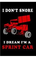 I Don't Snore I Dream I'm A Sprint Car