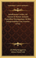 Insufficientia Cerebri, Ad Sensum Et Motum Animalis Expenditur Meningumque Ad Illos Indispensabilior Usus Assertus (1732)