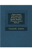 Osservazioni Sull'isola Della Brazza E Sopra Quella Nobilta