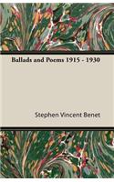 Ballads and Poems 1915 - 1930