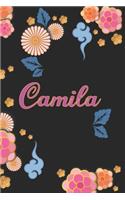 Camila: Diario / Libreta de Notas Cuaderno con 100 Páginas 6x9" (15x23cm) - Páginas con Rayas Horizontales y en Blanco - Regalo Perfecto Para mujeres y niña