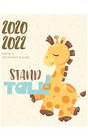 2020-2022 Three 3 Year Planner Giraffe Monthly Calendar Gratitude Agenda Schedule Organizer: 36 Months Calendar; Appointment Diary Journal With Address Book, Password Log, Notes, Julian Dates & Inspirational Quotes