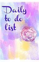 Daily to do List: Rose Notebook & Dot Grid Matrix Book Notepad Task Cleaning Planner