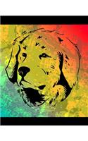 Great Pyrenees Color Burst Notebook