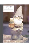 Gnome Composition Notebook: Blank College Ruled Student Notebook With Garden Gnome.