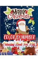 Merry Christmas Color by Number Colouring Book For Kids