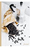 Coffee Beans and Pot Journal: Whole Beans Carafe - 6 X 9 - Notebook, Diary, Doodle, Write, Notes, Sketch Pad, Notebook, Blank Book