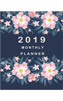 2019 Planner Monthly: 12 Month January 2019 to December 2019 for to Do List Calendar Schedule Organizer and Soclal Media Passwords and Journal Notebook with Inspirational(6 Beautiful Flower Garden)