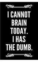 I Cannot Brain Today I Has the Dumb