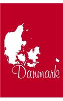 Danmark - Venetian Red Lined Notebook with Margins (Denmark): 101 Pages, Medium Ruled, 6 x 9 Journal, Soft Cover