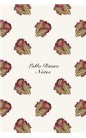 Lollo Rosso Notes: 6"x9" Unruled Blank Notebook Watercolor Texture Design Vegetable Food Ingredient Pattern Cover. Matte Softcover Note Book Journal