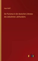 Der Purismus in der deutschen Litteratur des siebzehnten Jahrhunderts
