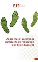 Approches Et Conditions d'Efficacité de l'Éducation Aux Droits Humains