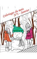 Coloriages du mois - N°1 - Janvier