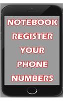 Notebook Register Your Phone Numbers 2020