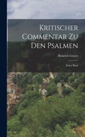 Kritischer Commentar zu den Psalmen: Erster Band