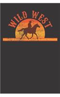 Notebook: Cowboy Rodeo Western Wild West Country Horses Dot Grid 6x9 120 Pages
