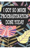 I Got So Much Procrastination Done Today