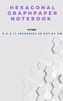 Hexagonal Graph Paper Notebook, 110 pages 8.5 x 11 inches, 21.59 x 27.94 cm