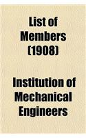 List of Members (1908)