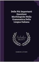 Delle Più Importanti Questioni Morfologiche Nella Grammatica Della Lingua Italiana