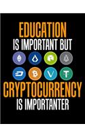 Education Is Important But Cryptocurrency Is Importanter: Education Is Important Cryptocurrency Is Importanter Blank Sketchbook to Draw and Paint (110 Empty Pages, 8.5" x 11")