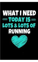 What I Need Today Is Lots Lots Running: Running Journal Gift - 120 Blank Lined Page