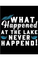 What happened at the lake never happend: Camping Journal, 8.5" x 11" in 100 pages