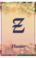 Z: Letter Journal Monogram Minimalist Lined Notebook To Do List Undated Daily Planner for Personal and Business Activities with Check Boxes to Help you