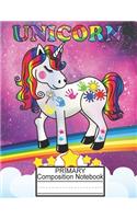 Primary Composition Notebook Unicorn
