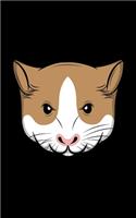 Notebook: Hamster Head Illustration - 100 Graph Paper Pages - Soft Cover - Small Size - 5 x 8 inch