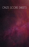 Onze Score Sheets: A pad of scoresheets: Perfect for scorekeeping: Galaxy cover