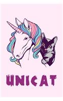 Horse and Cat Unicorn Notebook