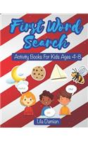 First Word Search: Activity Books for Kids Ages 4-8, Easy First Words