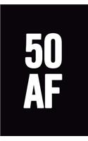 50 AF: Blank Lined Notebook