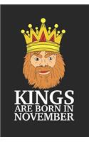 Kings Are Born in November: Blank Lined Journal for Anyone with a November Birthday