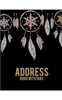 Address Book with Tabs: Beauty Boho Book, 8.5" X 11" Address Book with Birthdays and Anniversaries, Address Book for Phone Numbers, Email Contact, Birthdays & Alphabetical 