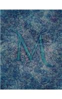 Monogram "M" Sketchbook: Blank Art Pad Notebook Journal