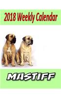 2018 Weekly Calendar Mastiff