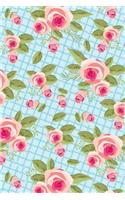 Bullet Journal Notebook Shabby Chic Roses Pattern 1: 112 Page Numbered Dot Grid Bullet Journal with Index Pages and Key Pages in Portable 6 X 9 Size.