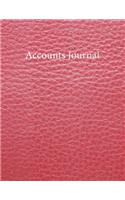 Accounts Journal: Leather Texture Paperback Cover General Journal Entries Accounting Notebok Financial Record Manage and Track Debits and Credits Size 8.5x11 Inches 1