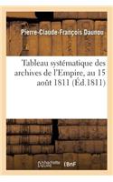 Tableau Systématique Des Archives de l'Empire, Au 15 Aout 1811