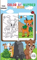 Cute Animals Color By Number Book for Kids