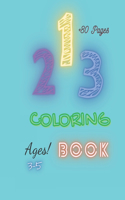 123 coloring book ages 3-5 +80 pages