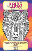 Mandala Coloring for Pencils and Markers for Adults - Animals - Bears
