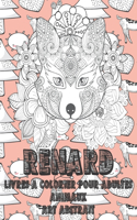 Livres à colorier pour adultes - Art abstrait - Animaux - Renard