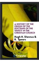 Prize Essay ... History of the Origin of the Doctrine of the Trinity in the Christian Church ...