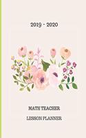 2019 - 2020 Math Teacher Lesson Planner